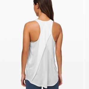 Lululemon Essential Tank Pleated *Jersey White Size 8